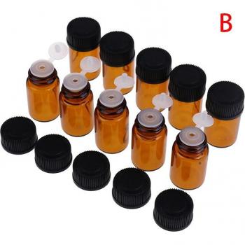Frasco de cristal recargable ámbar de 2mL con adaptador reductor
