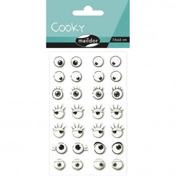 Maildor Sticker Cooky, 1 Bogen 7,5x12cm, Augen
