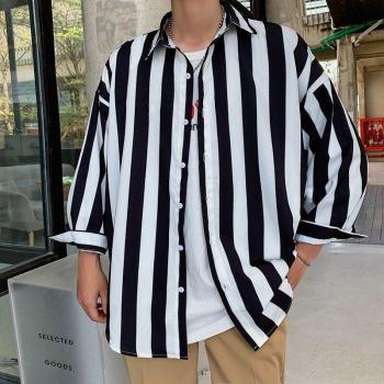 Streetwear Hemd in Gelb und Marineblau