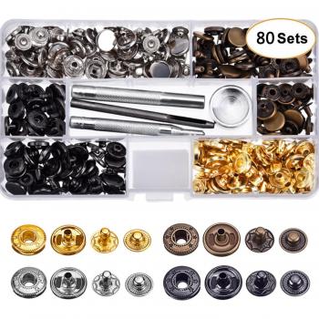 12.5mm Snap Button Kit for Jeans, Belts, and Collars