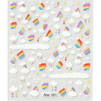 Uñas Florales 3D en Estilo Rainbow