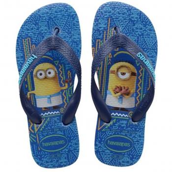 Chanclas Havaianas para Niños, Minions, Azul (Blue Star 3847)