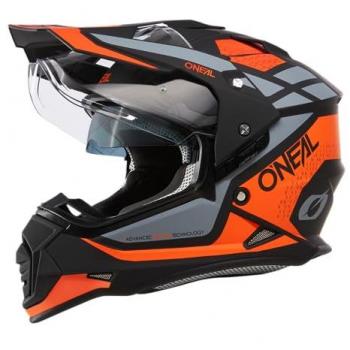 O'Neal Sierra R Adventurehelm MX Schwarz Orange Grau M