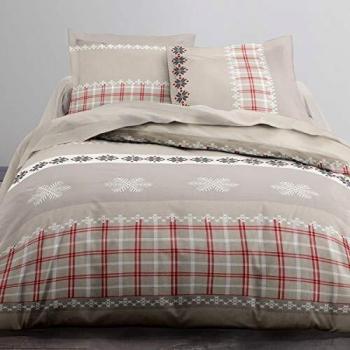 Housse de Couette Flanelle Hanna 220x240 + Deux Taies (Today)