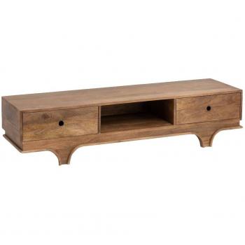 Tiroir TV Bois Manguier Foncé – 150 cm