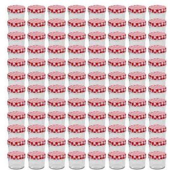 Vasi In Vetro Marmellata 110 ml – Copertura B/R (96 pezzi)