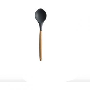Silicone Kitchen Tools Cooking Sets Soup Spoon Spatula Non‑stick Shovel with Wooden Handle Special Heat‑resistant