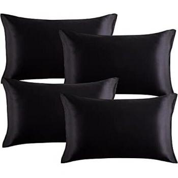 Bedsure Satin Pillowcase Set for Hair and Skin, Pack of 4