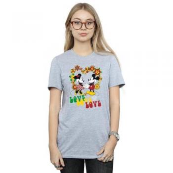 Hippie‑T-Shirt für Frauen: Mickey & Minnie XXL Grau