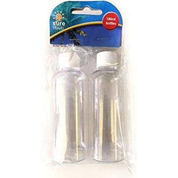Journey Flask 100ml Clear Plastic Bottles Pair