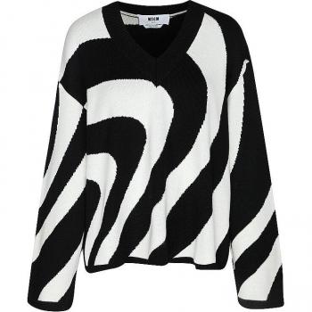 MSGM Damen Strickpullover Schwarz Größe L