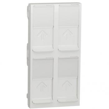 Tapa Cuádruple para RJ45 Keystone Color Blanco NU946318