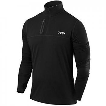TCA Maglia Invernale Corsa Uomo Fusion Pro Manica Lunga Nero L