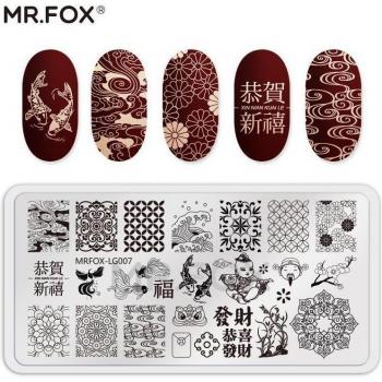 MRFOX Stainless Steel Nail Stamping Plates for Nail Art