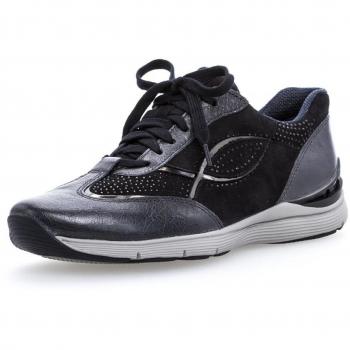 Gabor Damen Sneaker 74.382.36, Schnürhalbschuhe, Sport Anatomic, mit Wechselfußbett Blau
