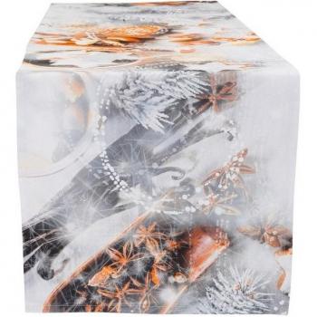 Kasatex Weihnachts-Tischläufer „Keks & Nussgenuss“