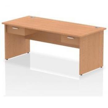 Executive Oak‑Top Impulse 1800 × 800 Desk – 2×1 Drawer + Ped