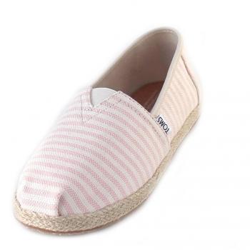 Toms Alpargata Classique Semelle Jute, Espadrilles Garçon Unisexe, Rose (Blossom Rayures Tissées 101), 30 EU