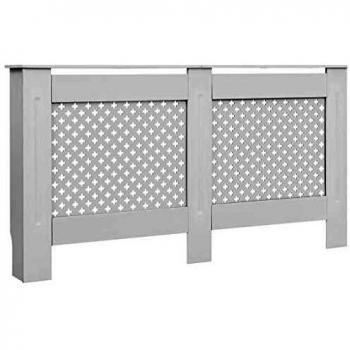 Vidaxl White MDF Radiator Cover 152x19x81.5 cm