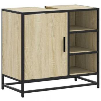 VidaXL Sonoma Oak Bathroom Sink Cabinet 65x33x60 cm Engineered Wood