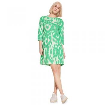 Street One Robe Femme Lin à Motif Vert 46