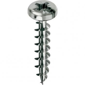 Vis Universelles Panelvit – Tête Cylindrique – PZ2 – Ø4x16mm – Chromé – Lubrifié – Pack 500