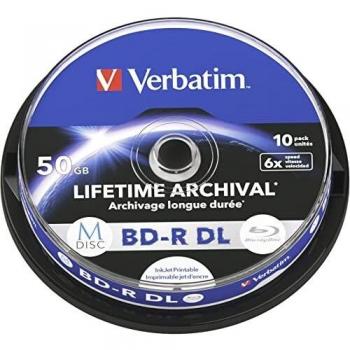 Verbatim Lifetime Archival BD-R DL 50GB 10 Disc Spindle