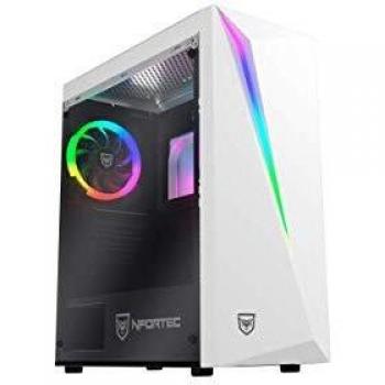 Nfortec Lynx Tour de Gaming Compatible avec plaques ATX, Mini-ATX et ITX et Ventilateur RGB Incl