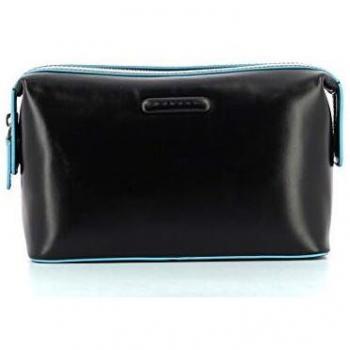 Piquadro Blue Square necessaire da viaggio, beauty, pelle nero