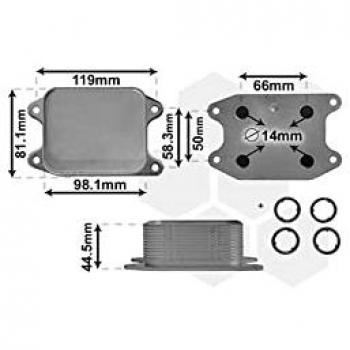Radiateur d'Huile Van Wezel 58013703 pour Moteur et Transmission Automatique