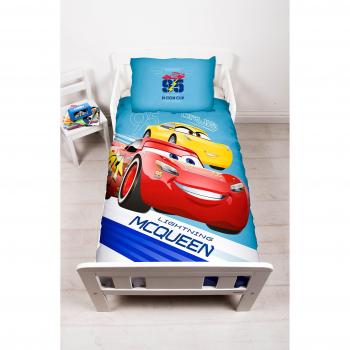 Disney Cars 3 Lightning Junior Twin Size Duvet Cover Set – 3 Multi‑Colour