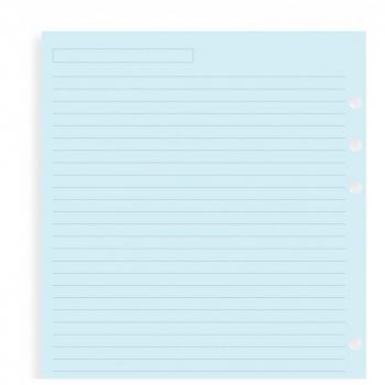 Filofax A5 Blå Skrivblad Linjerade