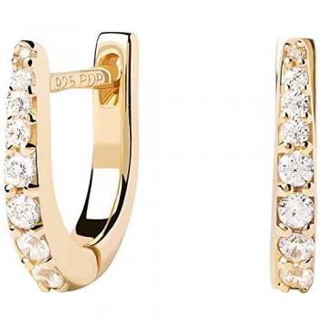 Orecchini Placcati Oro 18 kt con Zirconia per Donna