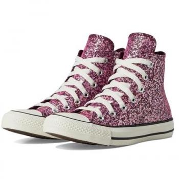Sneaker CONVERSE CHUCK TAYLOR ALL STAR GLITTER Gr. 37, orchid abyss, egret, schwarz, Textil, Schuhe