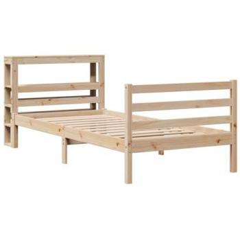 VidaXL Single Bed Frame 90x190 cm Solid Wood Pine