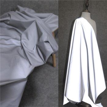 Four-Way Stretch Reflective Warning Fabric, Bright Silver Glitter, Elastic/Non-Elastic for Clothing