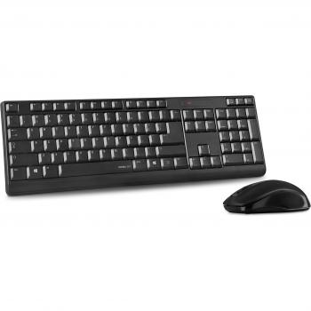 Speedlink Niala Ergonomic Wireless Keyboard and 3-Button Mouse Combo with USB Nano Receiver, 2.4GHz Technology, SL-640304-BK-UK