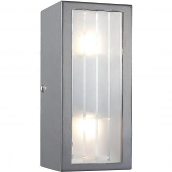 Globo Cosmas Outdoor‑Wandlampe 32027-2 – Terrassenlicht in Edelstahl & Glas