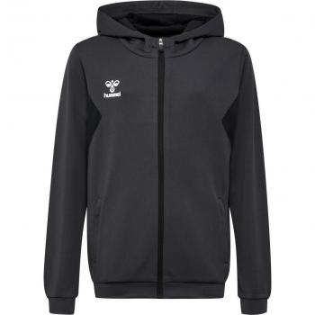 Hummel Authentic Kinder-Trainingsjacke mit Reißverschluss und Kapuze, grau, 14 Jahre