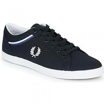 Männer-Fred Perry Canvas Sneaker Baseline Blau, 43 – Low Top