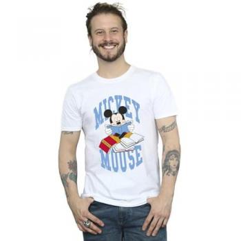 Mickey Mouse Literary Tee for Men, White, 3XL, Cotton Blend