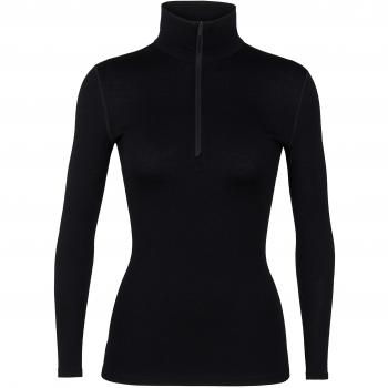 Icebreaker Women's 260 Tech LS Half Zip Black Size Large