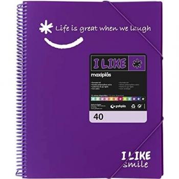Grafoplás Carpeta 40 Fundas I Like2 A4 Morado