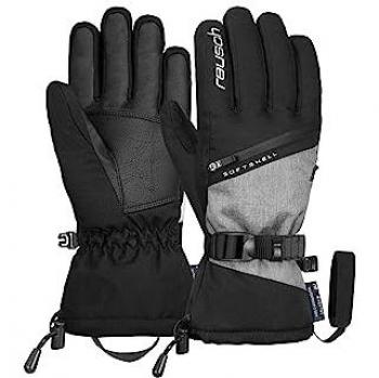 Reusch Damen Ski‑Handschuhe „Demi R‑TEX XT“ – 8½ in Schwarz/Grau mit Polyster-Polyurethan-Mix