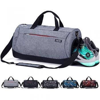 Kasibon Gym Bag with Wet Pocket for Men and Women
