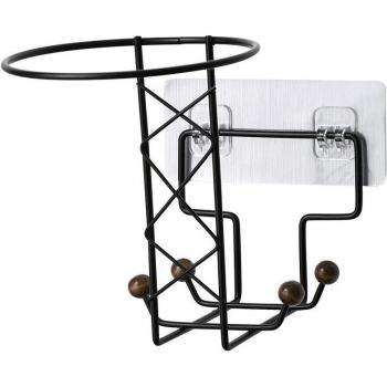 Rangement mural en aluminium pour casques et chapeaux