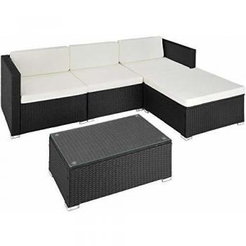 TecTake 800676 Salon de Jardin 3 Fauteuils 1 Tabouret