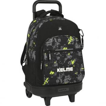 Schulrucksack mit Rädern Kelme Jungle Schwarz Grau Neongrün