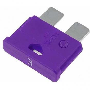 Fusibili Veicolari 3A Unival 32V 19mm Violet (10 unità)