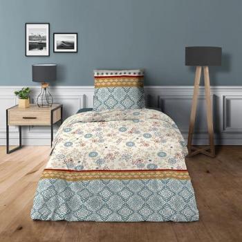 Parure de couette pour lit 90 x 190 cm Nature bleu 100% Coton 57 Fils/cm²